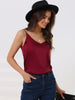 Womens Satin Cami Silky Strap Top Lounge Pajama Camisole