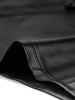 Plus Size Faux Leather Shirts for Women Loose Fit Blazer Long Sleeves Button Motorcycle Biker Coat Casual Jacket