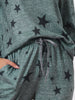 Womens Long Sleeve Pajama Sets Kint Printed Pattern 2 Piece Sleepwear