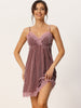 Womens Velvet Pajamas Lace Long Sleeve Robe Two Piece Suit Loungewear Nightgowns