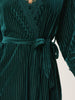 Womens Velvet Pajamas Lace Long Sleeve Robe Two Piece Suit Loungewear Nightgowns