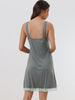Womens Lace Trim Modal Nightgown Sleeveless Tank Nightshirt Lingerie