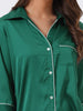Womens Button Down Nightshirt Shirtdress 3/4 Sleeve Mini Nightgown Pajama