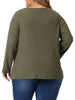 Waffle A Line Round Neck Long Sleeve Tunic