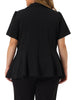 Knit X Line Notched Lapel Short Sleeve Blazer