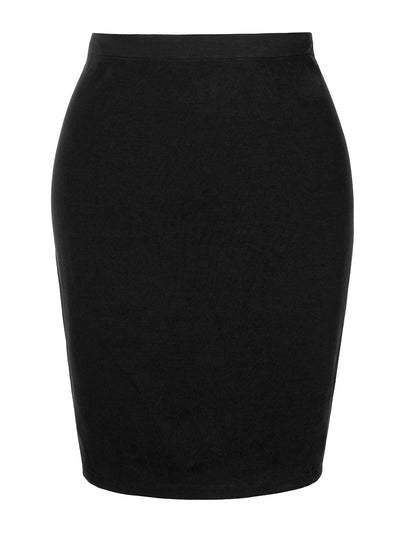 Plus Size for Women High Waist Stretch Office Work Bodycon Pencil Skirt