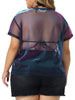 Glitter H Line Round Neck Short Sleeve Top