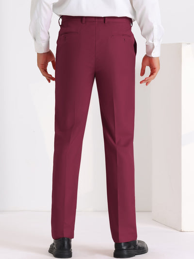 Business Dress Pants for Men's Skinny Flat Front Wedding Chino Trousers