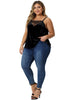 Velvet Camisole for Women Plus Size Adjustable Strap Lace Sleeveless Cami Tank Tops