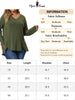 Plus Size Long Sleeve V Neck Loose Button Blouses Tunic
