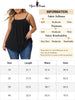 Plus Size Cami for Women Adjustable Strap Elegant Basic Pleated Camisole Sleeveless Tank Tops