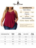 Plus Size Cami Tank for Women V-Neck Lace Front Camisole Spaghetti Strap Sleeveless Tops