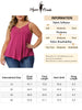 Plus Size Cami Tank for Women V-Neck Lace Front Camisole Spaghetti Strap Sleeveless Tops