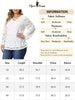 Lace Blouse for Women Plus Size Sheer Long Sleeve Elastic Cuff Layer Cross V Neck Tops