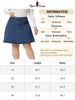 Plus Size Denim Skirt for Women Casual A-line Jean Buttons Decor Faux Pockets Mini Skirts