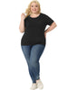 Plus Size Blouses for Women Casual Basic Round Neck Short Sleeve Knit Tee Tops