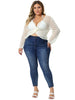Cable H Line V Neck Long Sleeve Cover Up