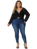 Cable H Line V Neck Long Sleeve Cover Up