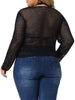 Cable H Line V Neck Long Sleeve Cover Up