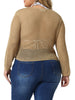 Cable H Line V Neck Long Sleeve Cover Up