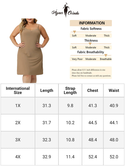 Plus Size Nightgown for Women Spaghetti Strap Adjustable Lace Insert Knit Cami Nightdress 2023