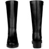Perphy Round Toe Side Zip Low Chunky Heels Mid Calf Boots for Women