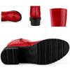 Perphy Round Toe Side Zip Low Chunky Heels Mid Calf Boots for Women