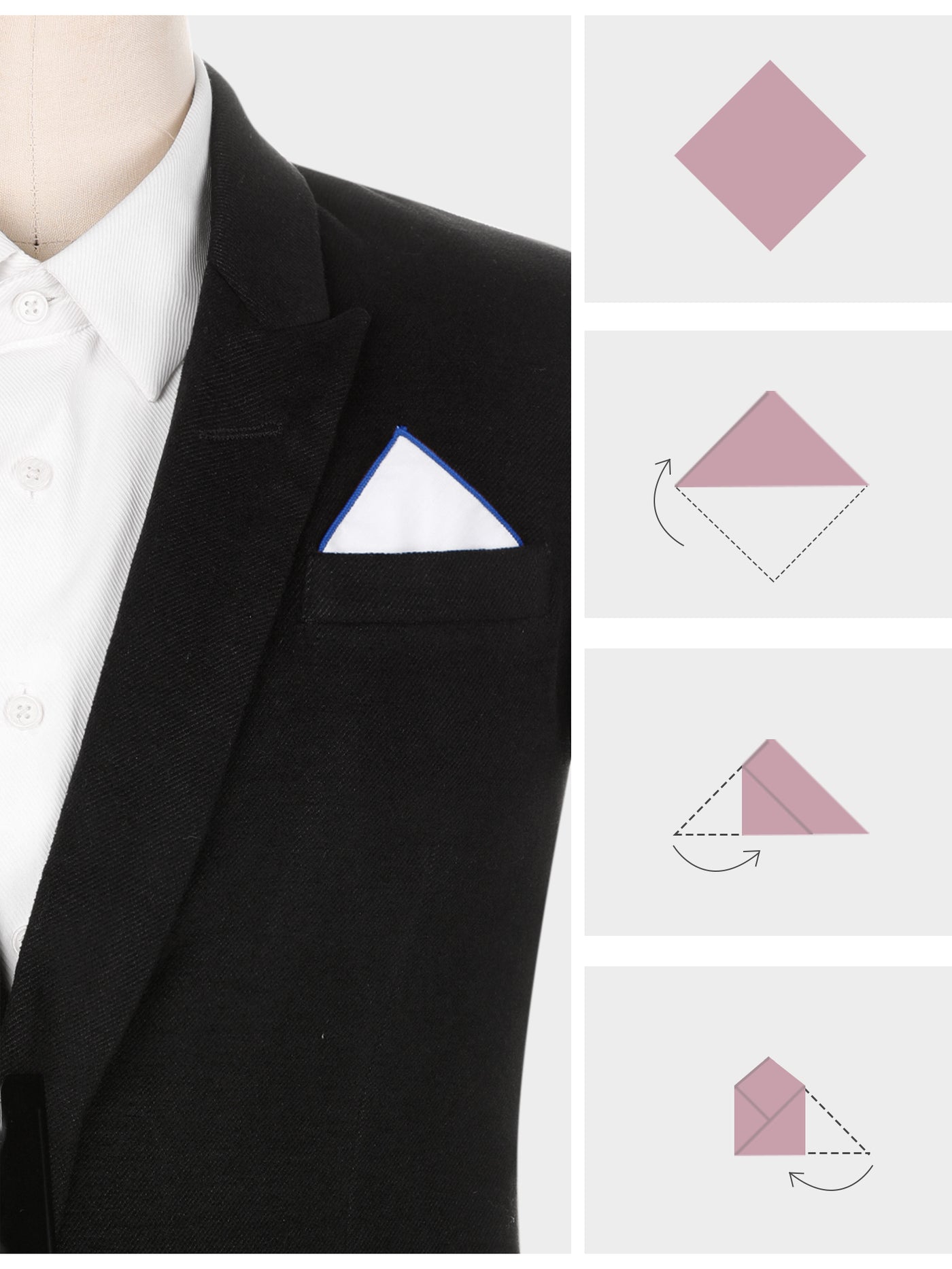 Bublédon Cotton Handkerchiefs Color Pocket Squares for Men Tuxedo