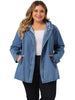 Enzyme Wash H Line Hood Long Sleeve Jacket