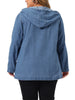 Enzyme Wash H Line Hood Long Sleeve Jacket