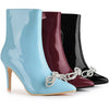 Perphy Bow Rhinestones Pointy Toe Stiletto Heels Ankle Boots for Women