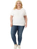 Plus Size Blouses for Women Casual Basic Round Neck Short Sleeve Knit Tee Tops
