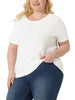 Plus Size Blouses for Women Casual Basic Round Neck Short Sleeve Knit Tee Tops