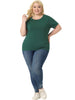 Plus Size Blouses for Women Casual Basic Round Neck Short Sleeve Knit Tee Tops