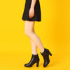 Perphy Platform Block Heel Buckle Ankle Boots for Women