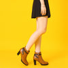Perphy Platform Block Heel Buckle Ankle Boots for Women