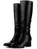 Perphy Slouchy Square Toe Chunky Heel Knee High Boots for Women