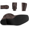 Perphy Slouchy Square Toe Chunky Heel Knee High Boots for Women