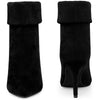 Perphy Pointed Toe Foldable Slip on Stiletto Heels Ankle Boots for Women