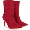 Perphy Pointed Toe Foldable Slip on Stiletto Heels Ankle Boots for Women