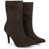 Perphy Pointed Toe Foldable Slip on Stiletto Heels Ankle Boots for Women