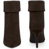Perphy Pointed Toe Foldable Slip on Stiletto Heels Ankle Boots for Women