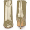 Perphy Mirror Leather Pointy Toe Zipper Stiletto Heels Ankle Boots for Women