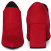 Perphy Pointy Toe Slip on Chunky Heels Chelsea Ankle Booties for Women