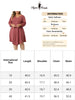 Plus Size Midi Dress for Women V Neck 3/4 Sleeve Casual Swing Loose A-Line Dresses