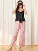 Home Clothes Suspenders Soft Ice Silk Pajamas 3 Pieces Set