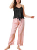 Home Clothes Suspenders Soft Ice Silk Pajamas 3 Pieces Set