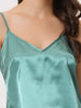 Home Clothes Suspenders Soft Ice Silk Pajamas 3 Pieces Set