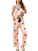 Home Clothes Suspenders Soft Ice Silk Pajamas 3 Pieces Set