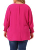 Plus Size Chiffon Tops for Women Batwing Ruffle Long Sleeve Casual Loose Shirts Blouses